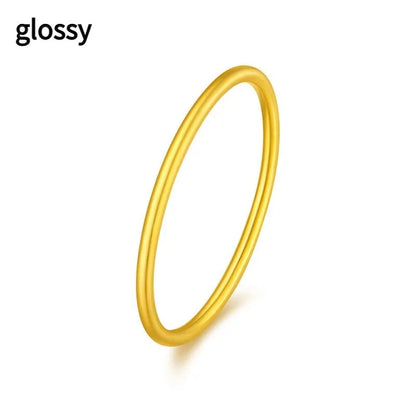 Gold-plated brass women's ring showing twist and simple bracelet styles in matte and glossy finishes.