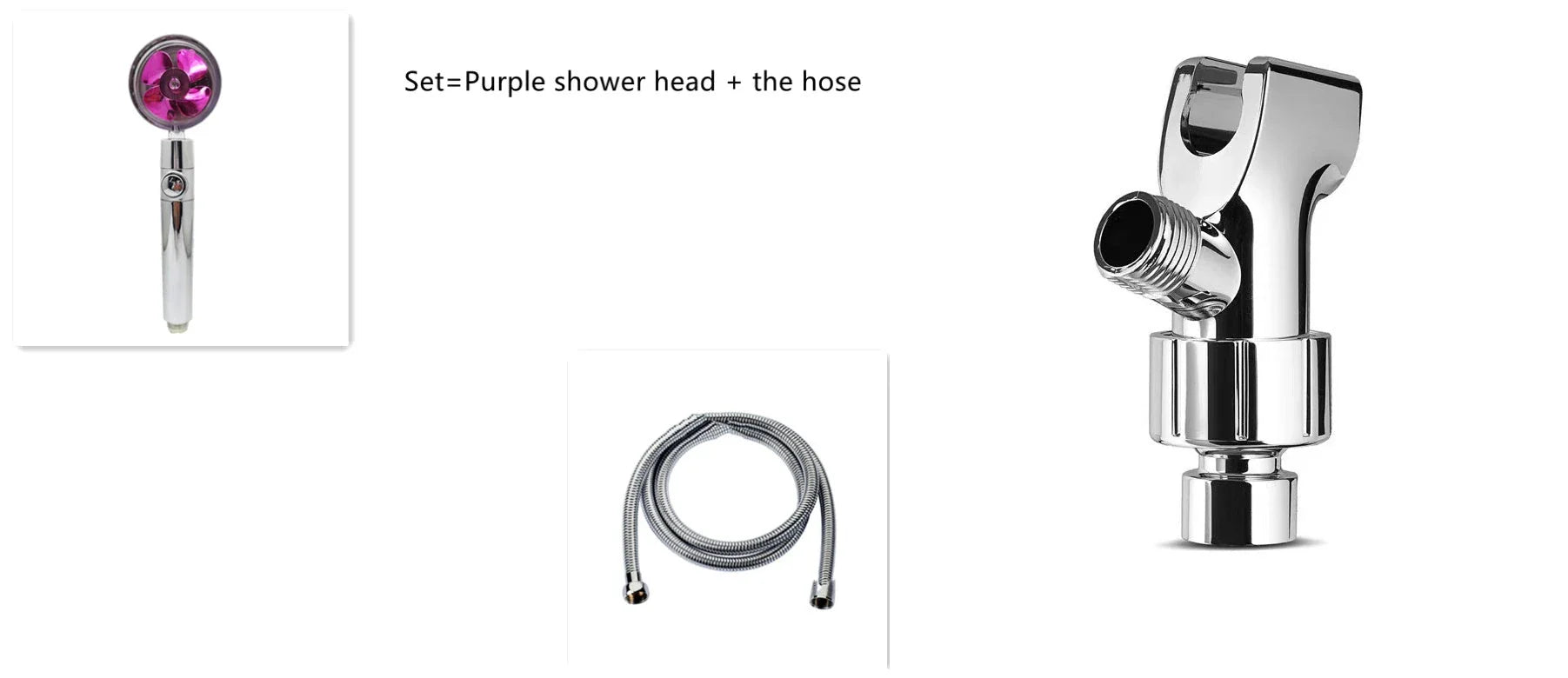 360° Rotating Shower Head with Built-In Fan - Premium ABS Plastic Construction, Water-Saving High-Pressure Spray