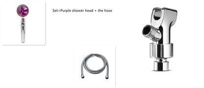 360° Rotating Shower Head with Built-In Fan - Premium ABS Plastic Construction, Water-Saving High-Pressure Spray