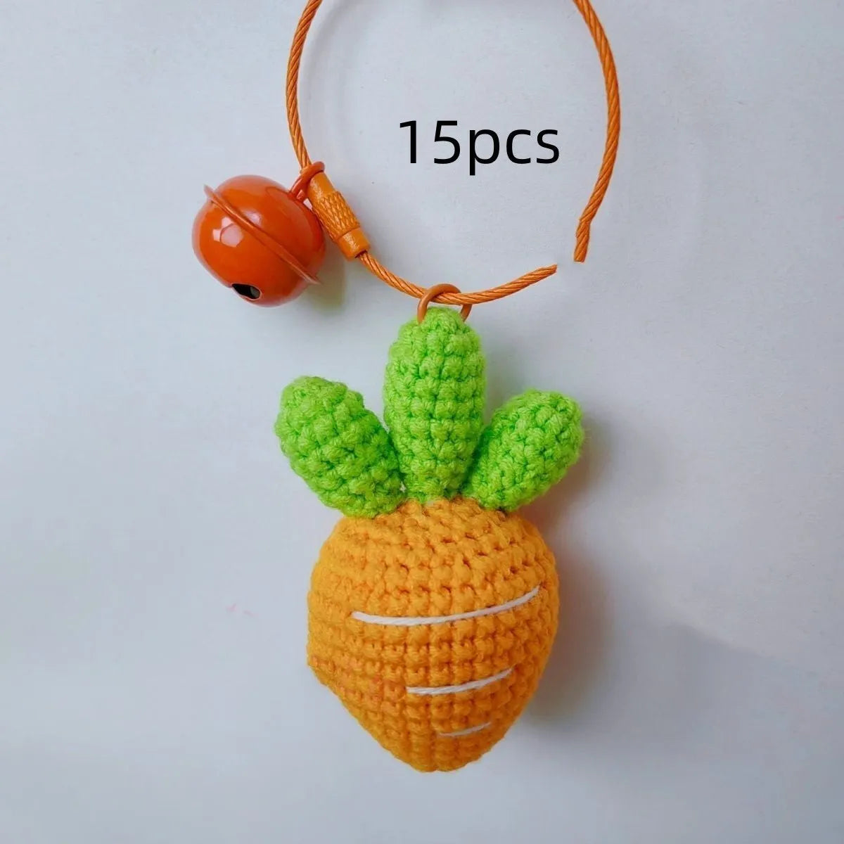 Cartoon carrot design keychain pendant made from soft wool felt