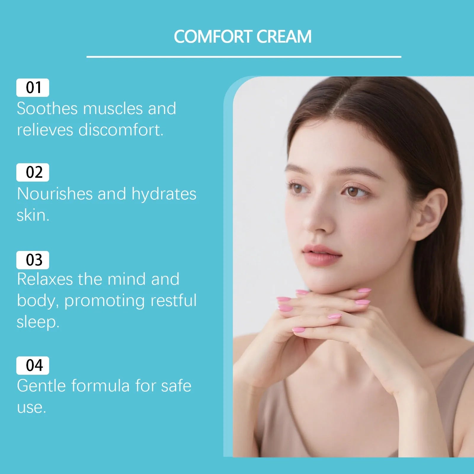 White jar of 50g Gentle Hydrating Body Moisturising Cream with Shanjinchehua.
