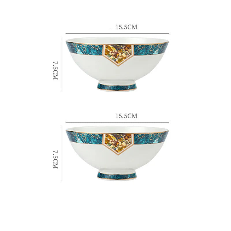 Round porcelain dinner plate with Nordic plant and flower design, flat disk shape, glaze colour finish