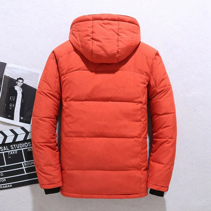 Men's windproof hooded jacket for outdoor sports, available in multiple colours