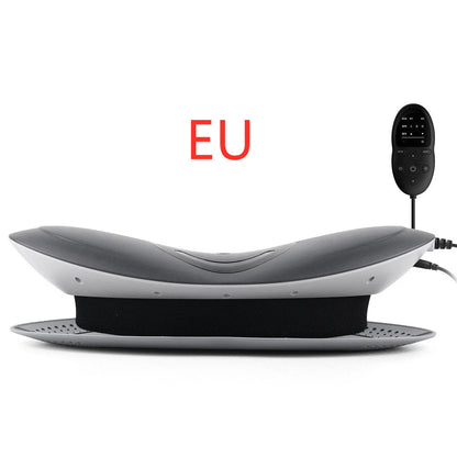 Premium lumbar support massage device with intelligent traction, heat therapy, and vibration massage functions for relieving back pain and muscle fatigue