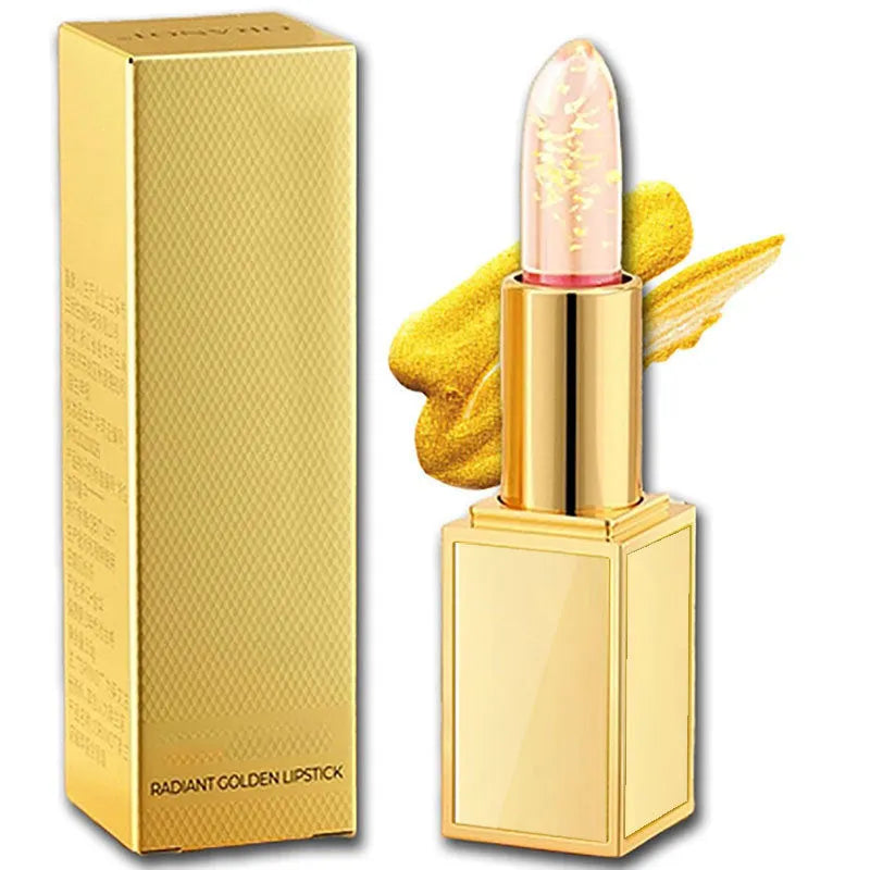 Temperature change lip balm with transparent colour formula in 3.5g lipstick format