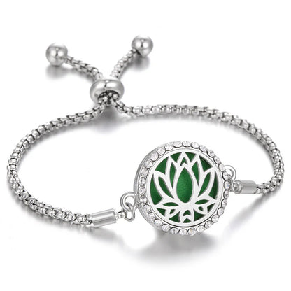 Kaleidoscope Aromatherapy Bracelet with essential oil diffuser locket in various designs