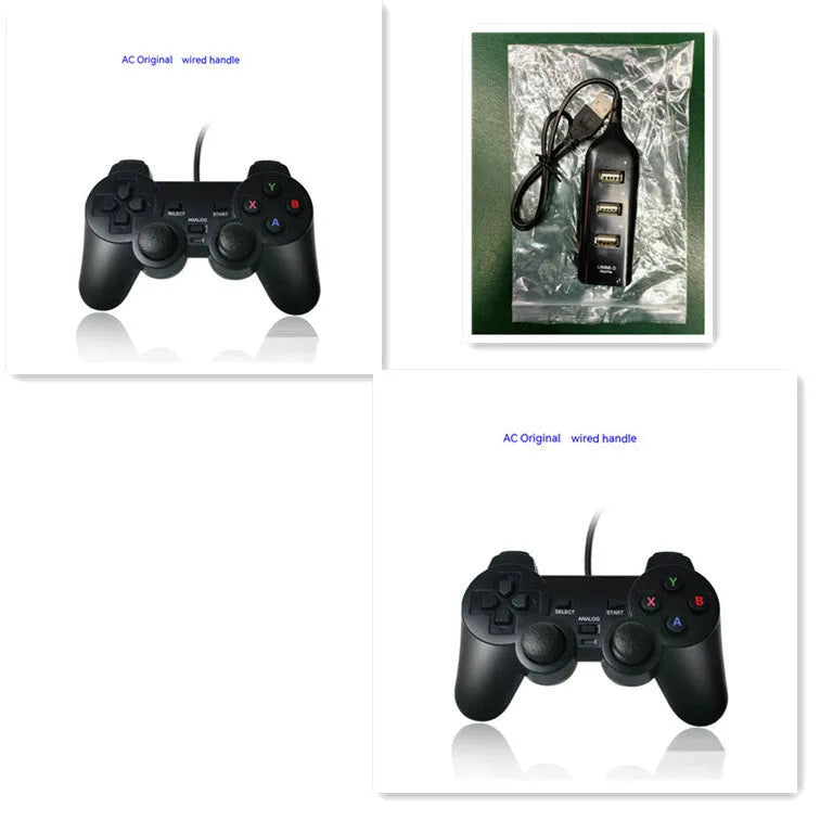 Wired USB game controller with SNES-style buttons for Super Console X retro gaming