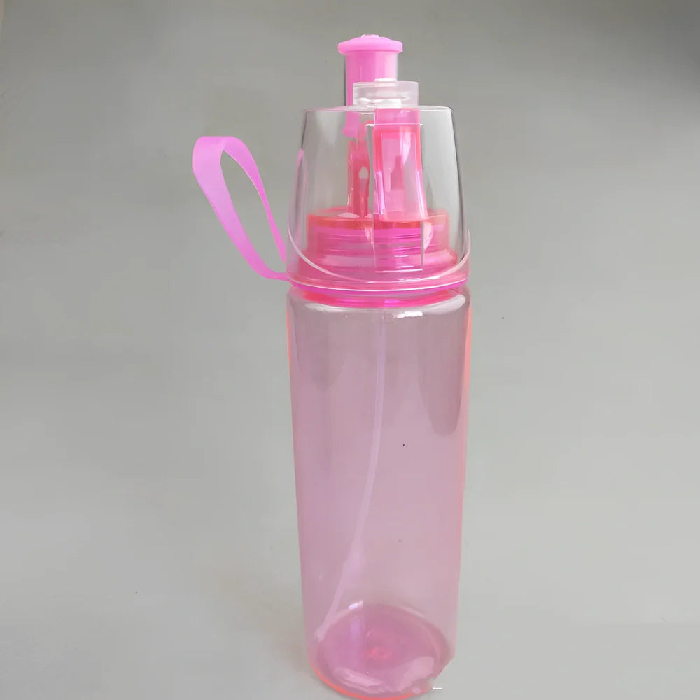 600ml sports spray water bottle with mist function in multiple colours for cycling and hiking