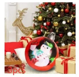 Large 60cm inflatable PVC Christmas decoration ball in bright colours for outdoor garden or tree display.