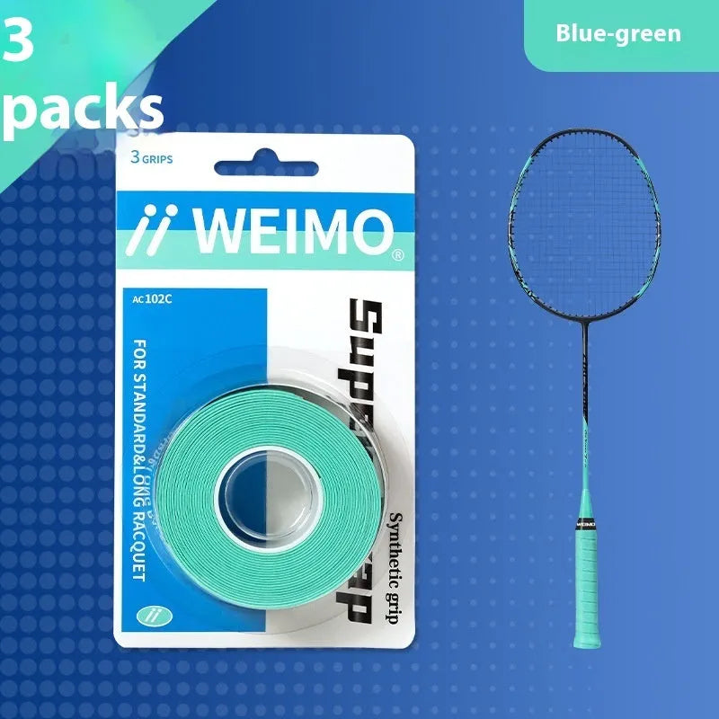 Badminton racket hand glue PU glossy overgrip 3 pieces per box in 13 colours