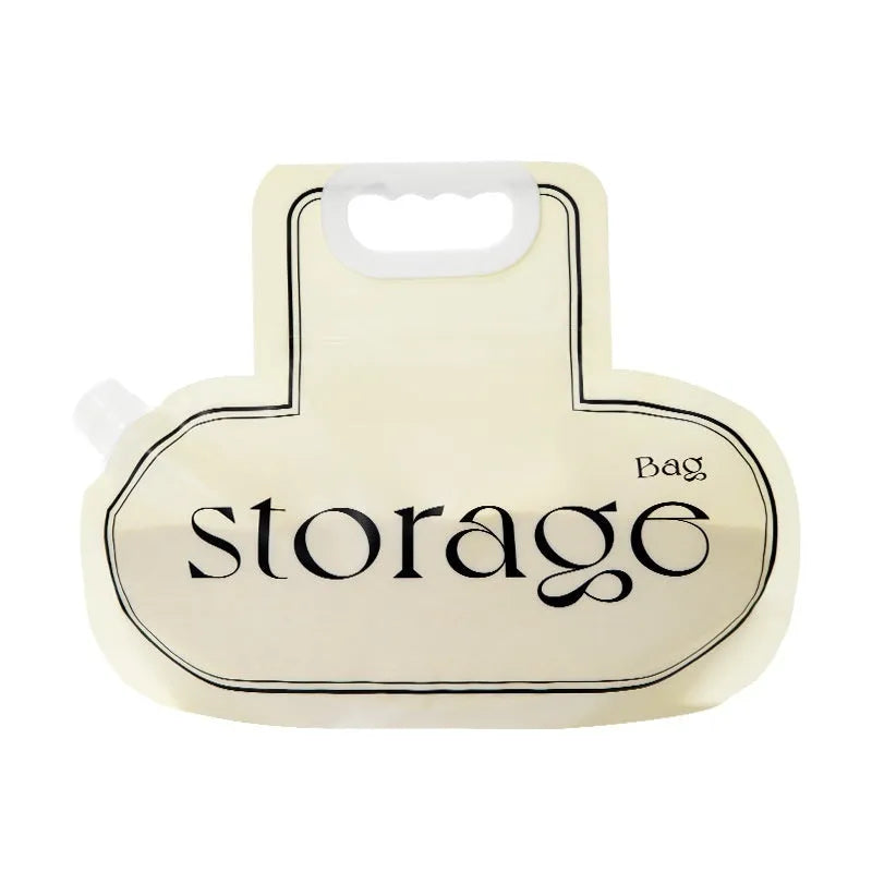 Cream coloured grain storage bag with large opening for rice wheat beans storage