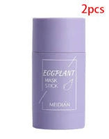 Purifying Green Tea & Eggplant Mud Mask for deep cleansing, oil control, and brightening skin