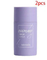 Green tea and eggplant clay mask stick with 40g content for deep cleansing and acne reduction