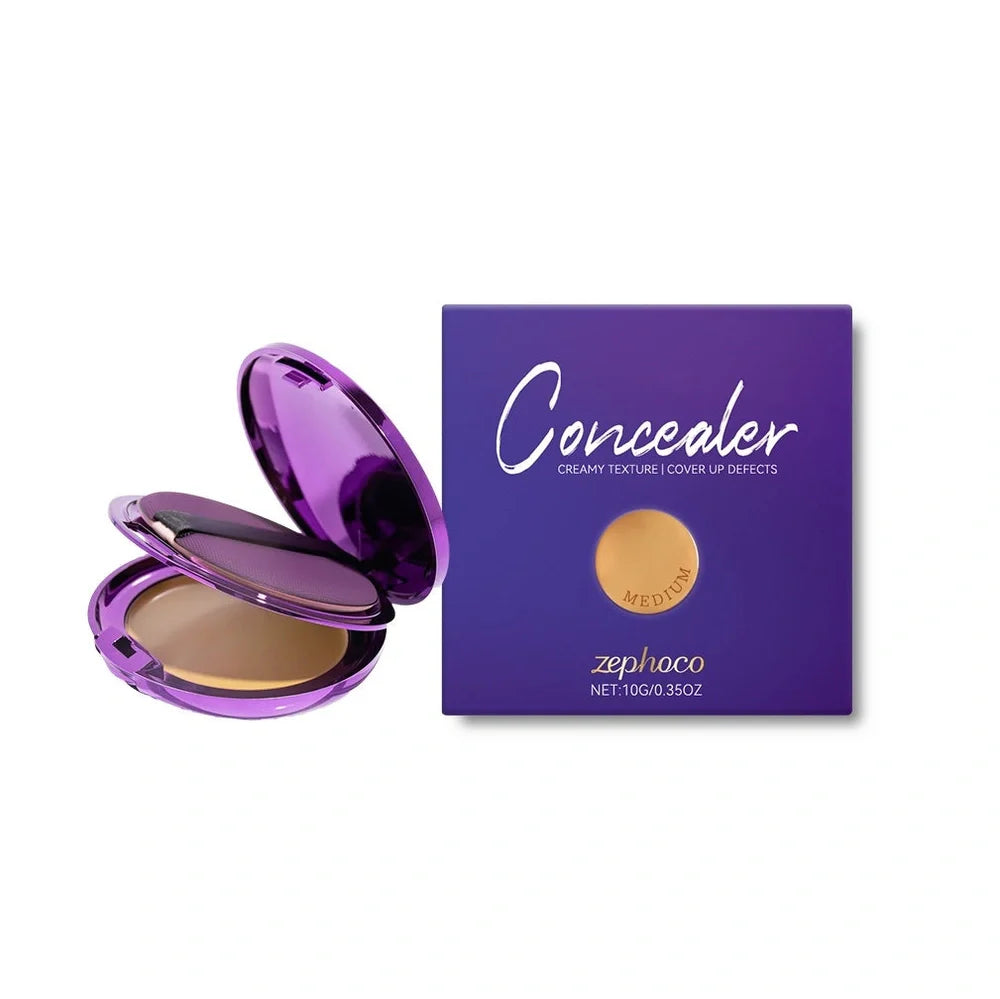 Efficient concealer plate with six colour options including Dark Skin, Ivory white, and Natural colour