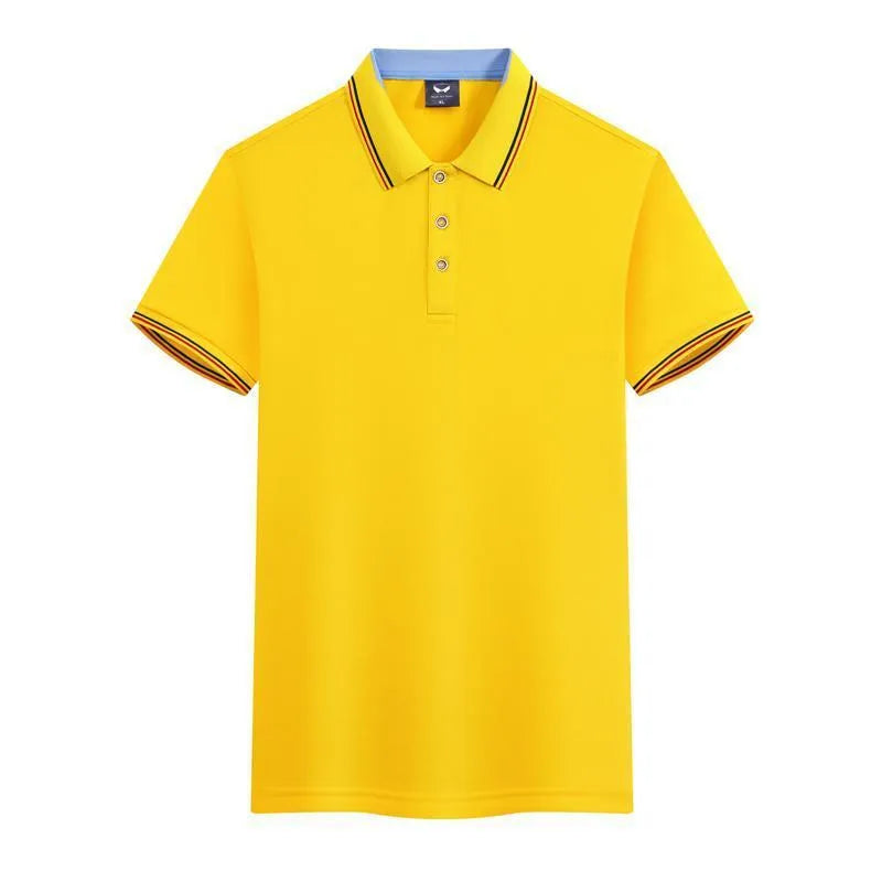 Slim fit ice silk quick-drying polo shirt for work clothes in blue gray colour