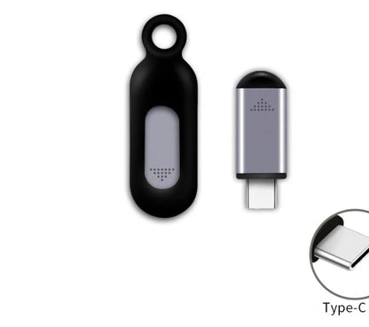 Compact aluminium cell phone infrared remote control with glossy black finish