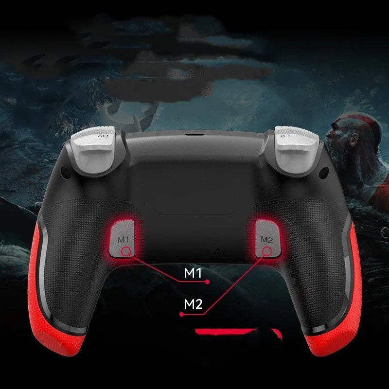 Fruit green wireless Bluetooth gamepad controller for PC, PlayStation, mobile phones and Nintendo Switch.