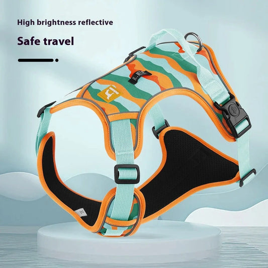 Reflective Dog Commuter Lead with Chest and Back Straps in various colours