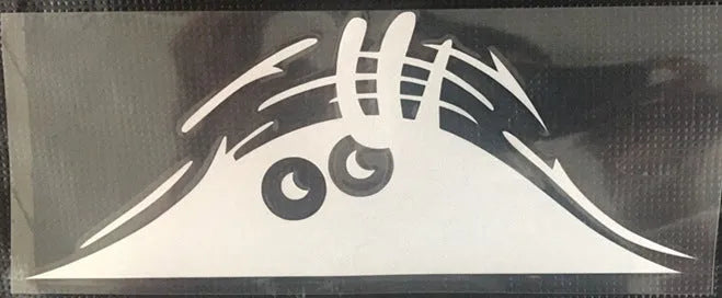 Set of four large self-adhesive body stickers showing smiley and angry face designs on skin.