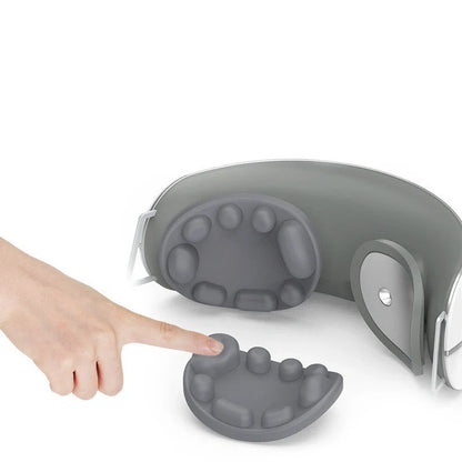Bluetooth-compatible eye massager with hot compress and kneading functions
