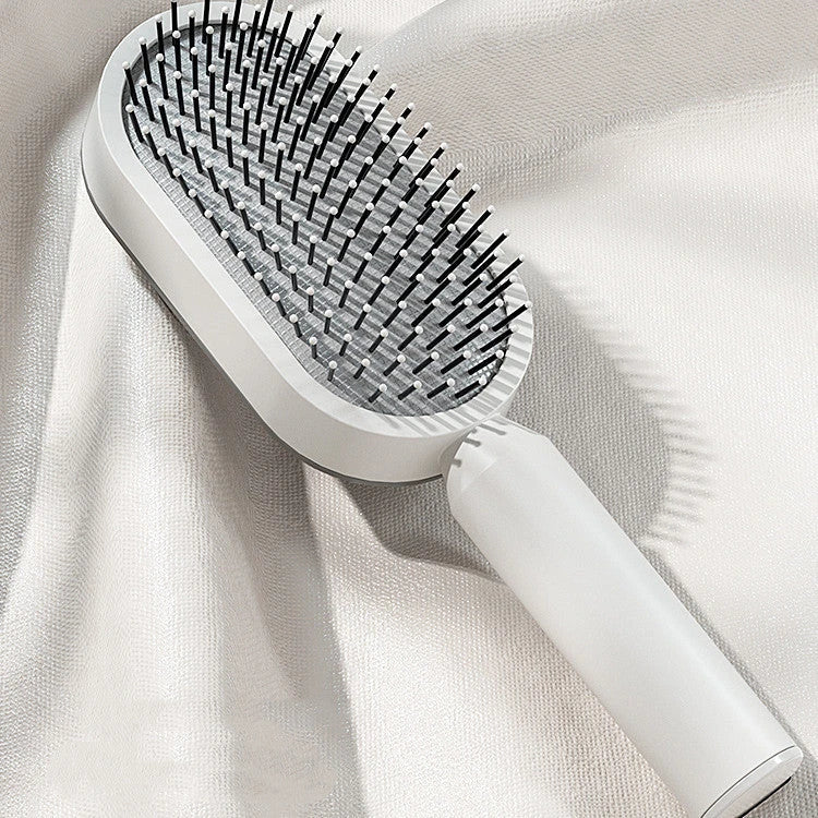 Premium self-cleaning hair brush with airbag massage technology for smooth, healthy hair