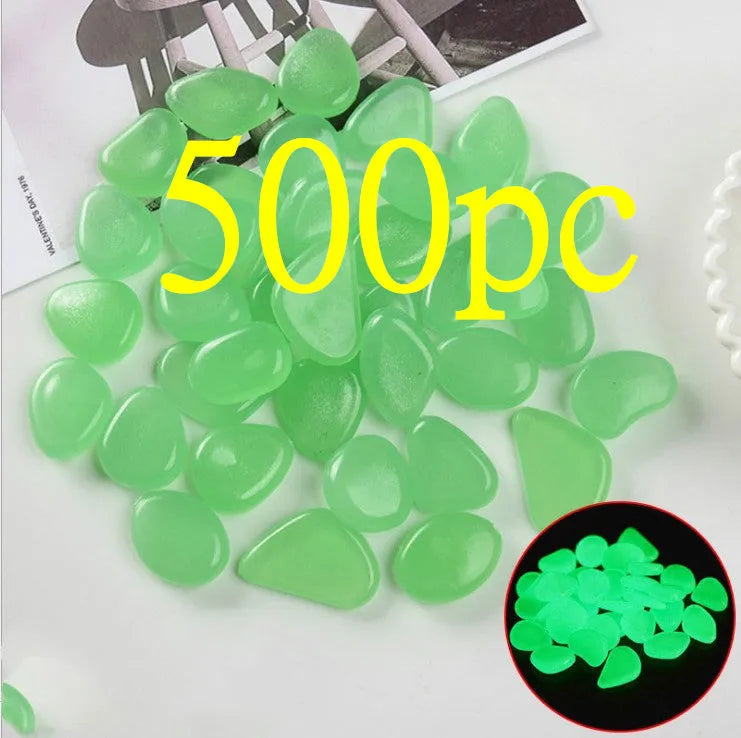 Qiming fluorescent luminous stones in mixed colours for aquarium and garden decoration
