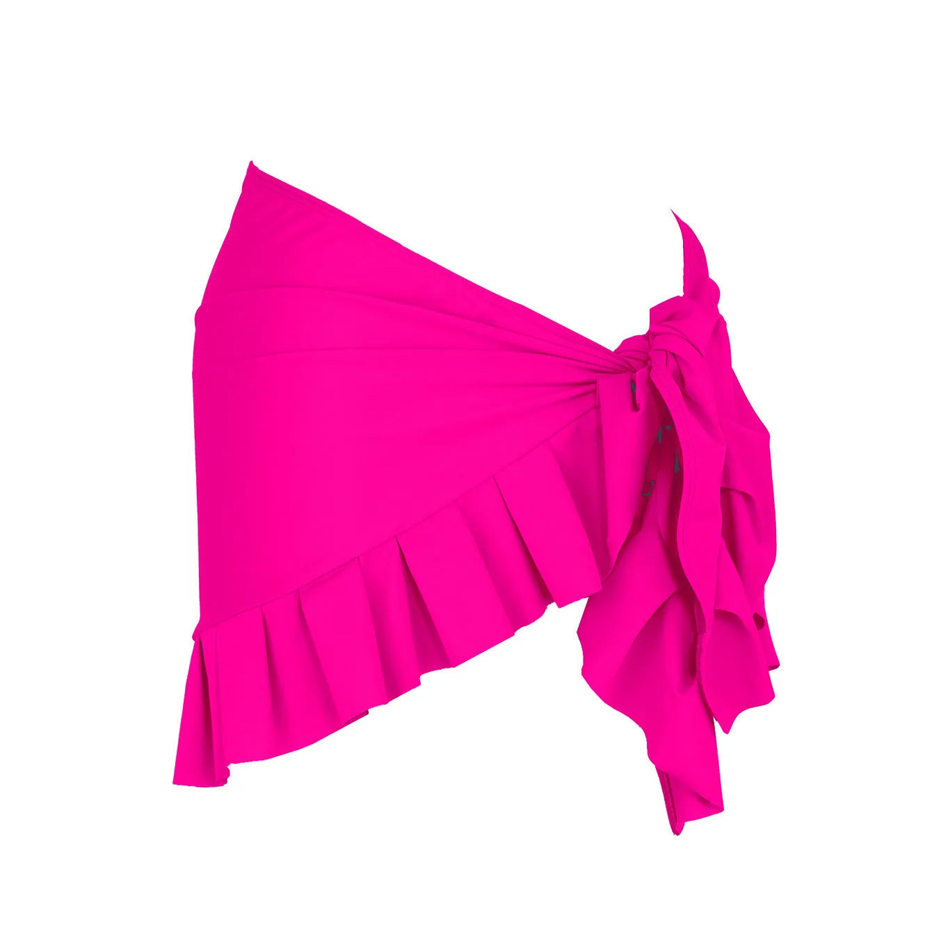Women's single-shoulder suspender tube top one-piece swimsuit in a high-waist design on a model.