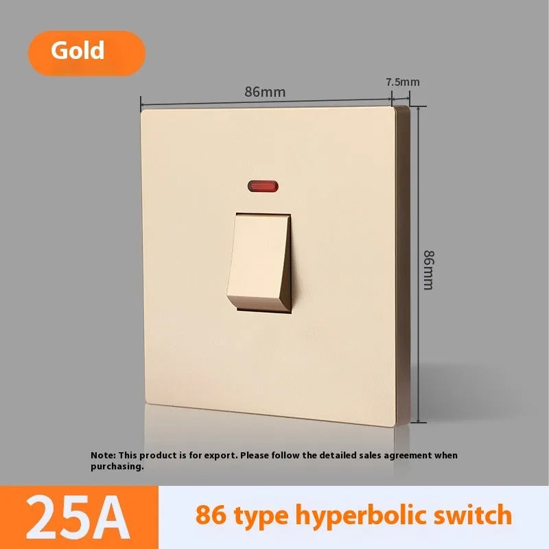 25A 45A high-current plastic switch with light panel for curved rack electrical installations