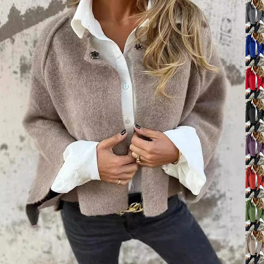 Premium batwing sleeve cardigan in a range of autumnal colours