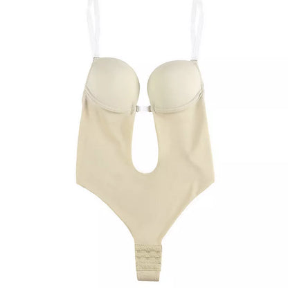 Invisible Shoulder Strap Backless Bra Seamless One-piece Shapewear in five colours