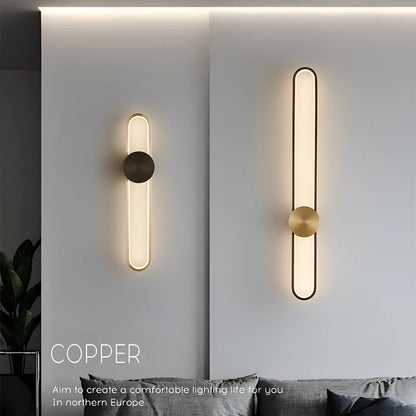 Modern black wall lamp with a long adjustable arm and round shade, mounted beside a bed.