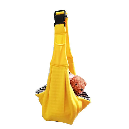 Cat messenger bag in folded and unfolded positions showing large capacity interior and breathable fabric construction