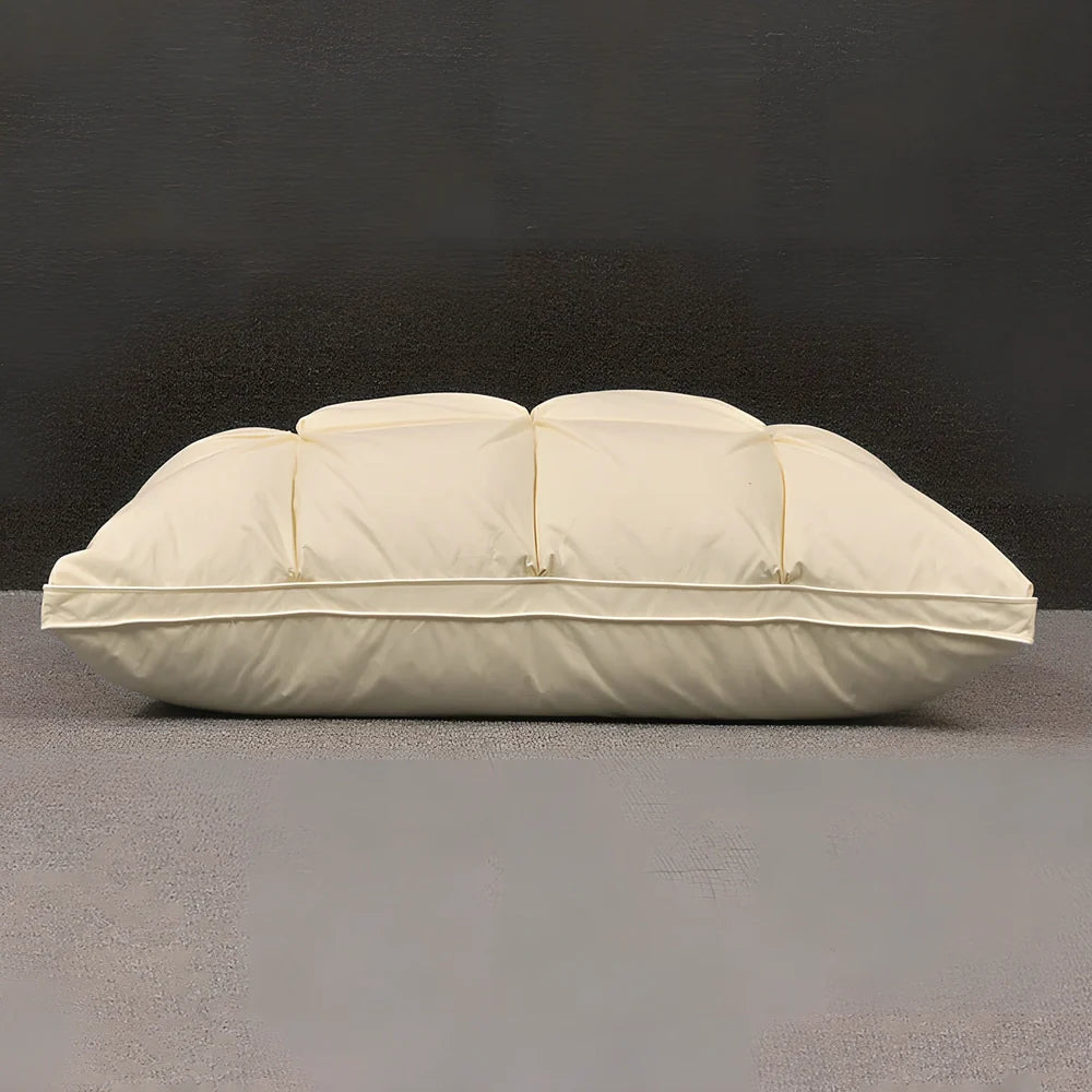 White goose down pillow with pure cotton cover in rectangular 48x74cm size