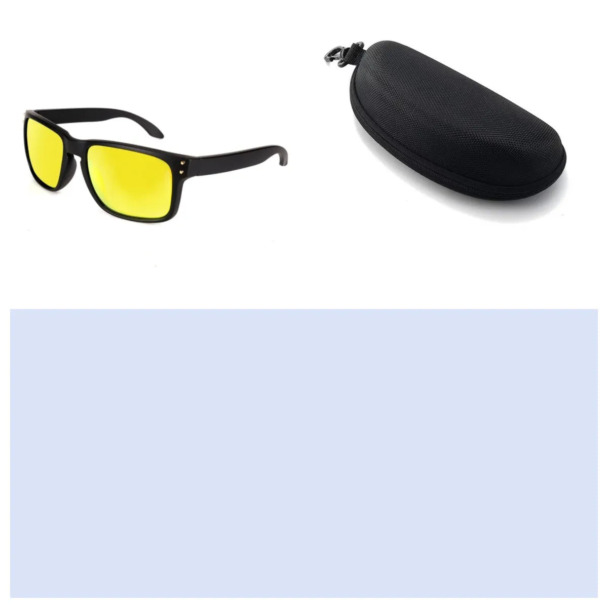 Men's sports sunglasses with polarised lenses in multiple colour options including blue, green, and grey plastic frames