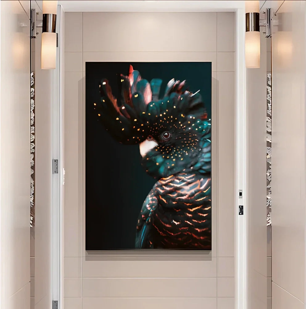 Frameless animal print canvas wall painting H256A style, chemical fiber printed, sizes 20x30cm to 70x100cm for bedroom decor