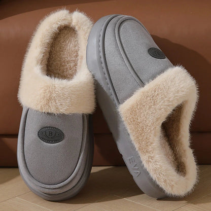 Cozy and warm men's winter slippers made with premium suede and plush lining for maximum comfort and style