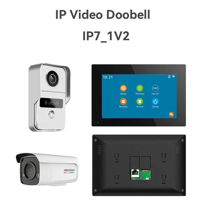 10-inch video intercom doorbell with colour HD camera and wireless network connection
