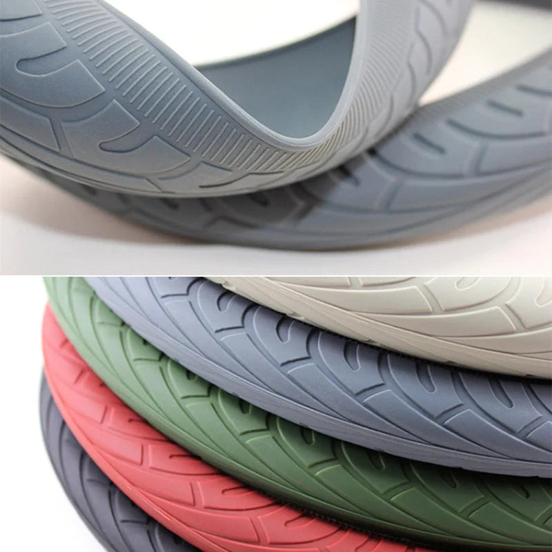 Anjiemei Silicone Steering Wheel Cover in various colours with crocodile pattern design