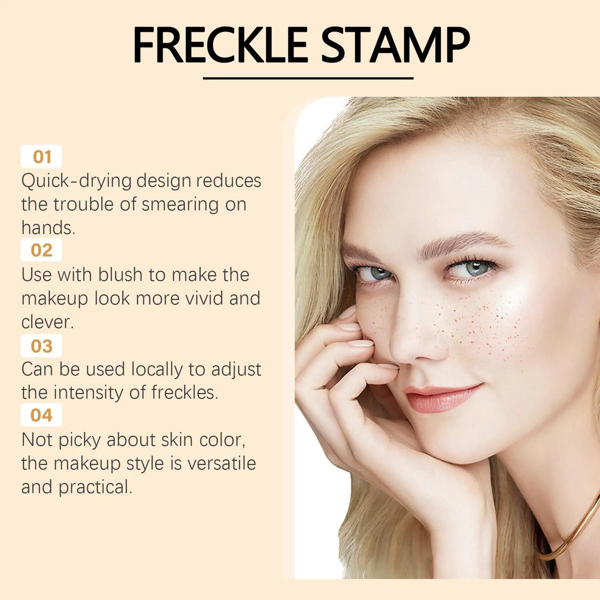 Freckle removal pen in brown shades, 15g, with kaolin and silicone oil