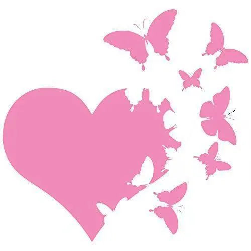 Love Butterfly car decoration sticker in plastic measuring 15x15cm in six colour options