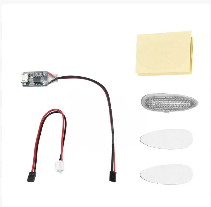 RC model aircraft multi-colour LED warning light system with PCB construction and aviation alarm functions