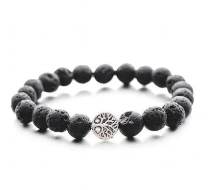 Handcrafted natural stone alloy bracelet showing tiger eye and agate components in 6cm size