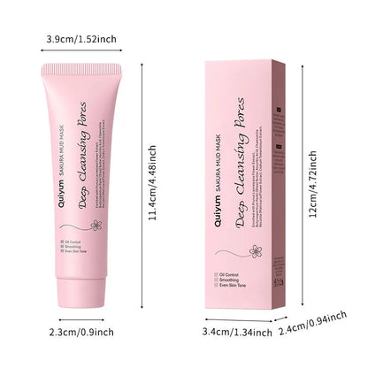 30g cherry blossom mud mask sachet for facial cleansing and hydration