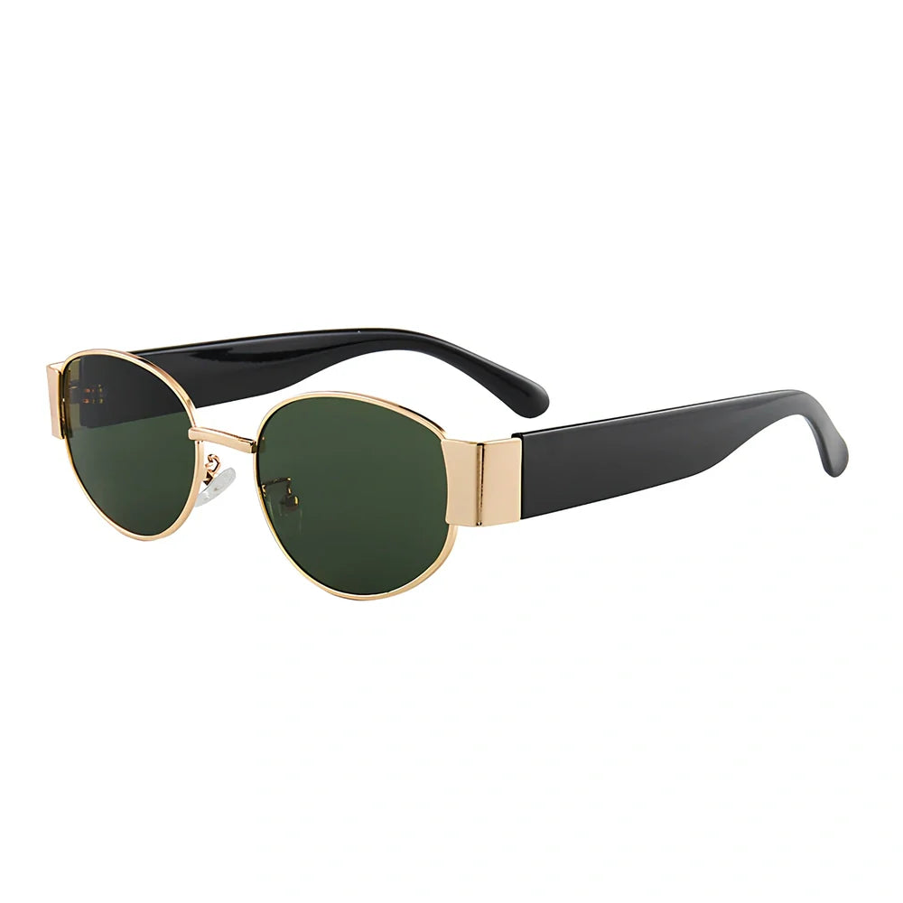 Small round sunglasses with UV400 protection, AC lenses, available in six colour combinations