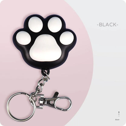 USB rechargeable infrared cat teaser toy with key chain in black or pink measuring 5x2.5 cm