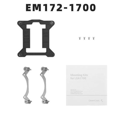 LGA1700 CPU water cooling radiator fasteners with cleaning alcohol bag and five bracket options