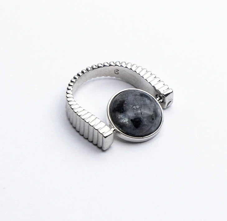 Original Fidget Spinner Ring with natural stone spinner for stress relief