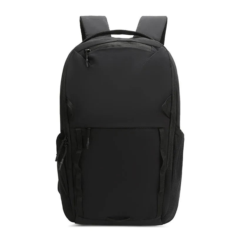 Waterproof Taslan composite cloth business backpack with curved shoulder straps in beige colour