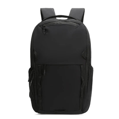 Waterproof Taslan composite cloth business backpack with curved shoulder straps in beige colour