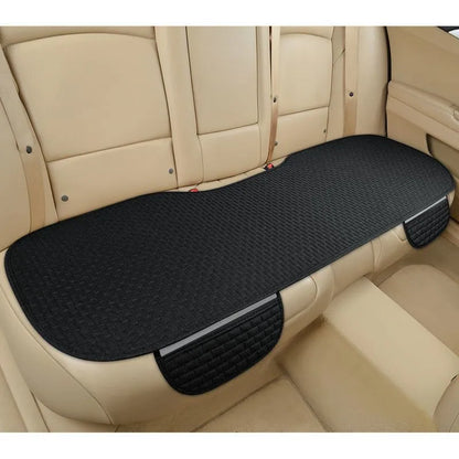 Linen plaid car cushion set in classic colours with hemmed edges for four seasons use